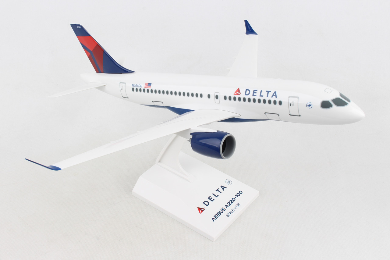 デルタ航空 Airbus A220-100 1/100スケール Airbus A220 A220-100 CS100 1/100 Scale Model Airplane by Flight