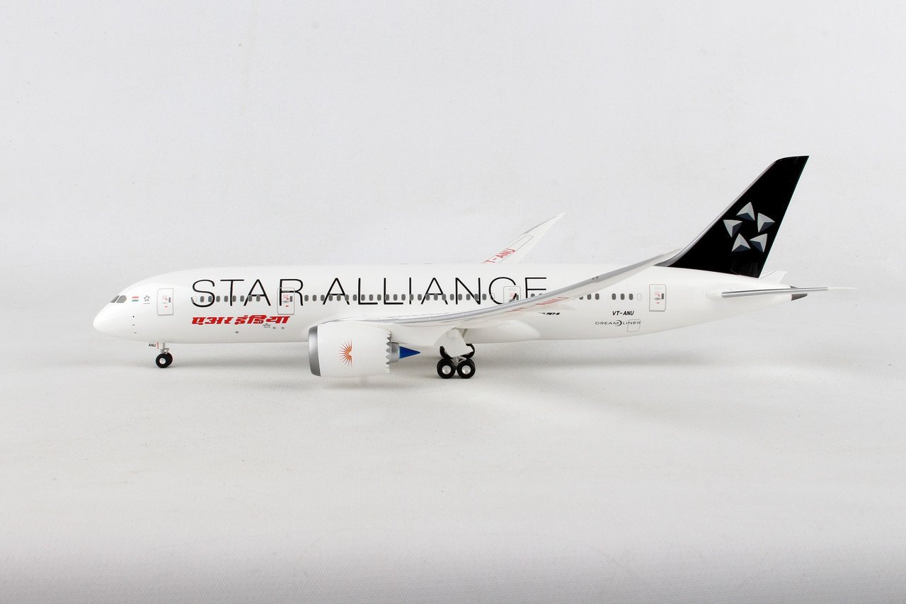 HOGAN AIR INDIA 787-8 1/200 STAR ALLIANCE W/GEAR & STAND (** - The