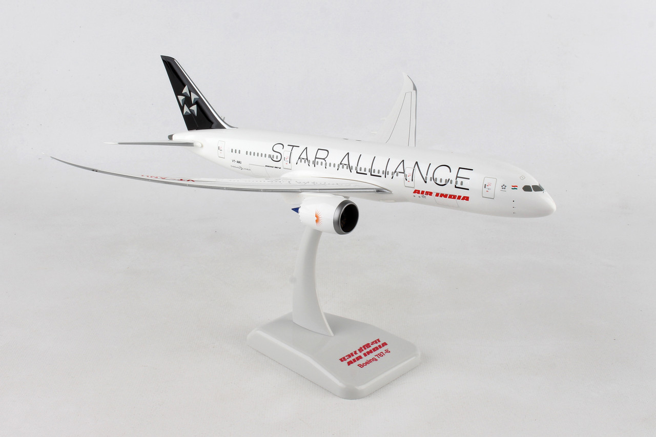 HOGAN AIR INDIA 787-8 1/200 STAR ALLIANCE W/GEAR & STAND (** - The