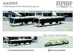 Swissport Airport Bus with Detailed Interior (1:200) Swissport Airport Bus with Detailed Interior (1:200)
