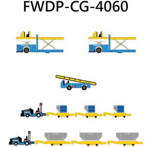 Fantasy Wings AAHK HKIA GSE Cargo Loaders, Tows, Dollies and Container set FWDP-CG-4060 1:400