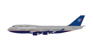 Phoenix United Airlines Boeing 747-400 N187UA Battleship Grey Livery PH04535 1:400