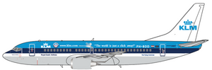 JC Wings KLM Royal Dutch Airlines Boeing 737-300 "The world is just a click away!" Reg: PH-BDD With Antenna XX4996 1:400