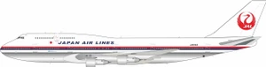 Inflight200 Japan Air Lines - JAL Boeing 747-346 JA8163 Polished with stand B-743-JL-163P 1:200