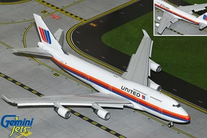 Gemini200 United Airlines B747-400 Saul Bass livery, flaps down N175UA G2UAL1104F 1:200