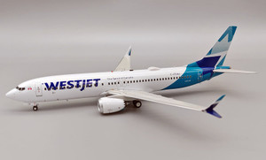 Inflight200 WestJet Boeing 737-8 MAX C-FEWJ with stand IF738MWS1124 1:200 Inflight200 WestJet Boeing 737-8 MAX C-FEWJ with stand IF738MWS1124 1:200