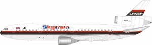 Inflight200 Laker Airways Skytrain McDonnell Douglas DC-10-30 G-BGXI with stand (EXTREMELY LIMITED) IF103GK0824R 1:200