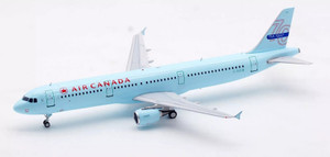 B-Models Air Canada Airbus A321 C-GIUB (Ice Blue Livery With 70th Anniversary Tail) with stand B-321-IUB 1:200 B-Models Air Canada Airbus A321 C-GIUB (Ice Blue Livery With 70th Anniversary Tail) with stand B-321-IUB 1:200