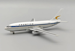 JC Wings Frontier Airlines Boeing 737-200 "Polished" Reg: N7377F With Stand XX20506 1:200 JC Wings Frontier Airlines Boeing 737-200 "Polished" Reg: N7377F With Stand XX20506 1:200