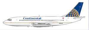 JC Wings Continental Airlines Boeing 737-200 "Polished" Reg: N10248 With Antenna XX40640 1:400 JC Wings Continental Airlines Boeing 737-200 "Polished" Reg: N10248 With Antenna XX40640 1:400