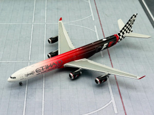 JC Wings Etihad Airways Airbus A340-600 "Formula 1" Reg: A6-EHJ With Antenna XX40385 1:400