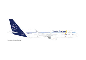 HERPA LUFTHANSA A320 YES TO EUROPE Scale 1:500 HERPA LUFTHANSA A320 YES TO EUROPE Scale 1:500