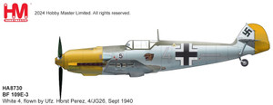 Hobby Master BF 109E-3 "Ufz. Horst Perez" white 4, 4/JG 26, Sept 1940 HA8730 1:48 Hobby Master BF 109E-3 "Ufz. Horst Perez" white 4, 4/JG 26, Sept 1940 HA8730 1:48
