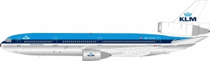 InFlight200 KLM - Royal Dutch Airlines McDonnell Douglas DC-10-30 PH-DTE with stand IF103KL0825P Scale 1:200