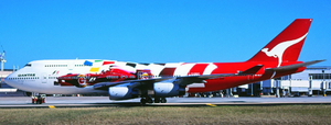 JC Wings Qantas Boeing 747-400 "Formula 1" Reg: VH-OJC "Flaps Down" XX40715A Scale 1:400 JC Wings Qantas Boeing 747-400 "Formula 1" Reg: VH-OJC "Flaps Down" XX40715A Scale 1:400