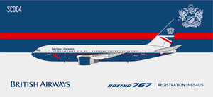 Panda Models British Airways (USAir) B767-300 Reg: N654US SC004 Scale 1:400