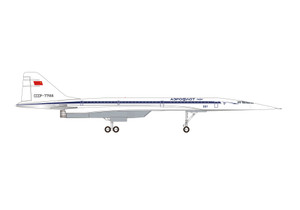Herpa Wings Aeroflot Tupolev Design Bureau Tupolev TU-144S, Le Bourget 1975 HE573870 Scale 1:200