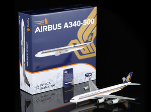 SQ Wings Singapore Airlines A340-500 Reg: 9V-SGA "Flaps Down" L2174FD Scale 1:200