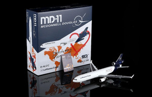 SQ Wings Lufthansa Cargo MD-11 Reg: D-ALCC "Thank you MD-11, Farewell"/"Flaps Down" L2104FD Scale 1:200