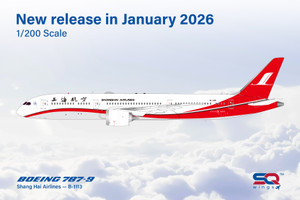 SQ Wings Shang Hai Airlines B787-9 B-1113 L2225 Scale 1:200