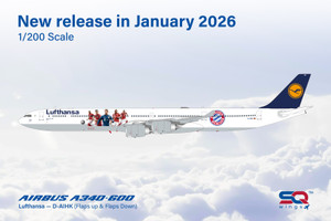 SQ Wings Lufthansa A340-600 D-AIHK "FC Bayern München" special colours L2281 Scale 1:200