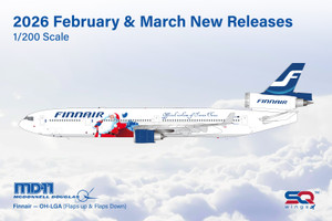 SQ Wings Finnair MD-11 Reg: OH-LGA "Official Airline of Santa Claus" livery/'"Flaps Down" L2230FD Scale 1:200