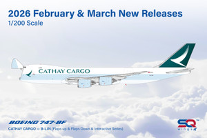 SQ Wings CATHAY CARGO B747-8F Reg: B-LJN "Flaps Down" L2188FD Scale 1:200