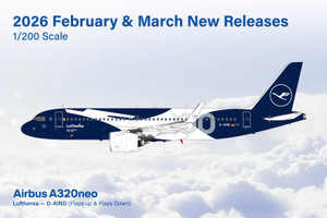 SQ Wings Lufthansa A320neo Reg: D-AIND "Lufthansa 100th Anniversary"/"Flaps Down" L2353FD Scale 1:200