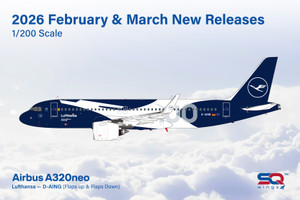 SQ Wings Lufthansa A320neo Reg: D-AING "Lufthansa 100th Anniversary" L2345 Scale 1:200