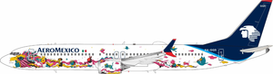 InFlight200 AeroMexico Boeing 737 MAX 9 Reg: XA-GQS IF939AMM1225 1:200 with stand