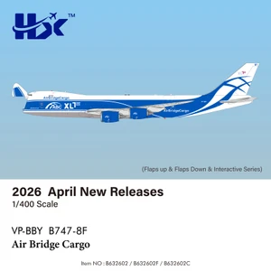 HX Models Air Bridge Cargo B747-8F Reg: VP-BBY "Flaps Down" B632602F Scale 1:400