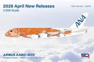 SQ Wings All Nippon Airways A380 Reg: JA383A "ANA Orange Turtle" L2267 Scale 1:200