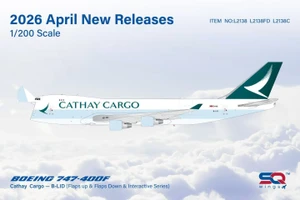 SQ Wings Cathay Pacific Cargo Boeing 747-400F Reg: B-LID "Flaps Down" L2138FD Scale 1:200