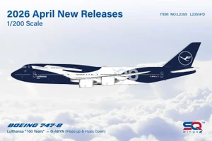 SQ Wings Lufthansa Boeing 747-8 Reg: D-ABYN "100 Years" L2355 Scale 1:200