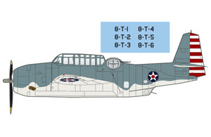 Hobby Master TBF-1 "first Avenger" US Navy, Jan 1942 (w/decal for 8-T-1 to 8-T-6) HA1224 Scale 1:72