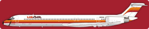 US Air MD-83 Polished Reg: N830US JX024-2-009 Scale 1:200