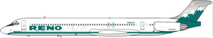 Reno Air MD-83 Reg: N880RA JX024-2-001 Scale 1:200