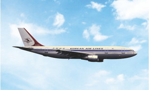 Phoenix Model Korean Air Airbus A300B4 Reg: HL7219 04706 Scale 1:400