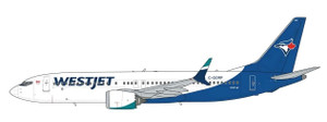 JC Wings WestJet Boeing 737 MAX 8 "Toronto Blue Jays" Reg: C-GORP SA4131 1:400 With Antenna