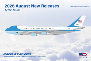 SQ Wings U.S. Air Force Boeing 747-200 Reg: 92-9000 "Flaps Down" (Flaps Down) L2286FD 1:200
