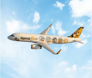 Phoenix Model Tigerair Taiwan Airbus A320 Reg: B-50005 04717 Scale 1:400 "Momotaro x Tigerbuddy"
