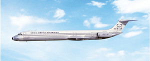 Phoenix Model Inex-Adria Airways McDonnell Douglas MD-81 Reg: YU-AJZ 12122 Scale 1:400