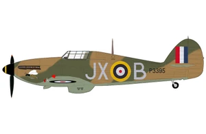 Hobby Master Hawker Hurricane Mk.I "Battle of Britain" flown by F/L Arthur "Darky" V. Clowes, No. 1 Sqn., RAF, Nov. 1940 HA8616 Scale 1:48