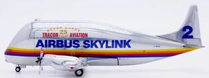 JC Wings Skylink Aero Spacelines Airbus A337SGT Super Guppy "Polished" Reg: F-BPPA XX40697 1:400 With Antenna