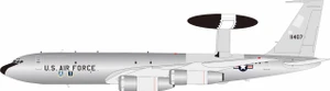 InFlight200 U.S. Air Force Boeing EC-137D Reg: EC-137D with stand, POLISHED IFE3DUSAF407P 1:200 with stand