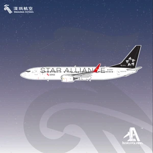Shenzhen Airlines Boeing 737-800 Star Alliance B-1757 HA7380016 Scale 1:400