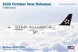 SQ Wings Lufthansa Airbus A320 Reg: D-AIZH "Star Alliance" L2323 1:200