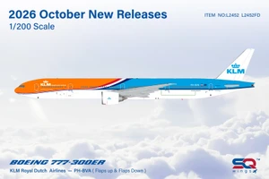 SQ Wings KLM - Royal Dutch Airlines Boeing 777-300ER Reg: PH-BVA "“OrangePride“/"Flaps Down"" (Flaps Down) L2452FD 1:200