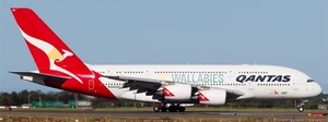 JC Wings Qantas Airbus A380 "Go Wallabies" Reg: VH-OQH SA2133 1:200 With Stand