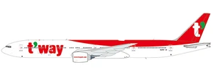 JC Wings T'way Boeing 777-300ER Reg: HL8707 (Flaps Down) XX40681A 1:400 With Antenna